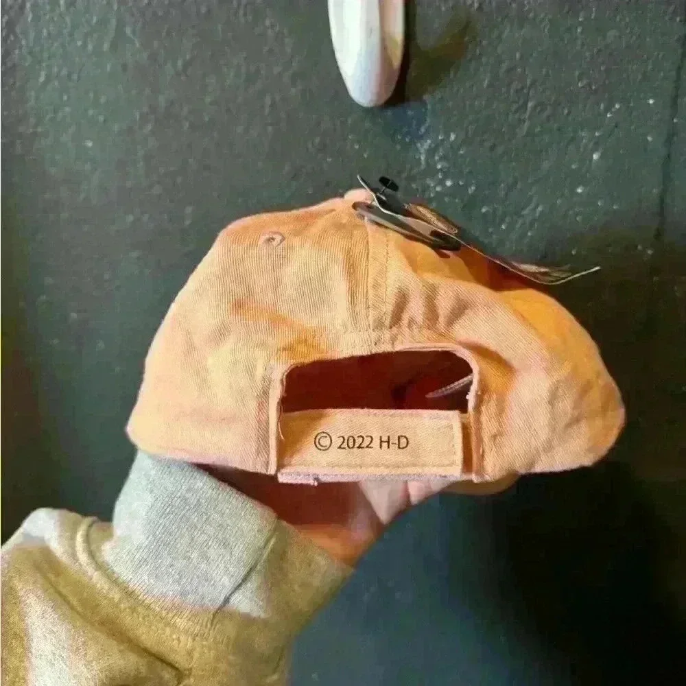 Girls Harley Davidson Hat Peach 2-4 T